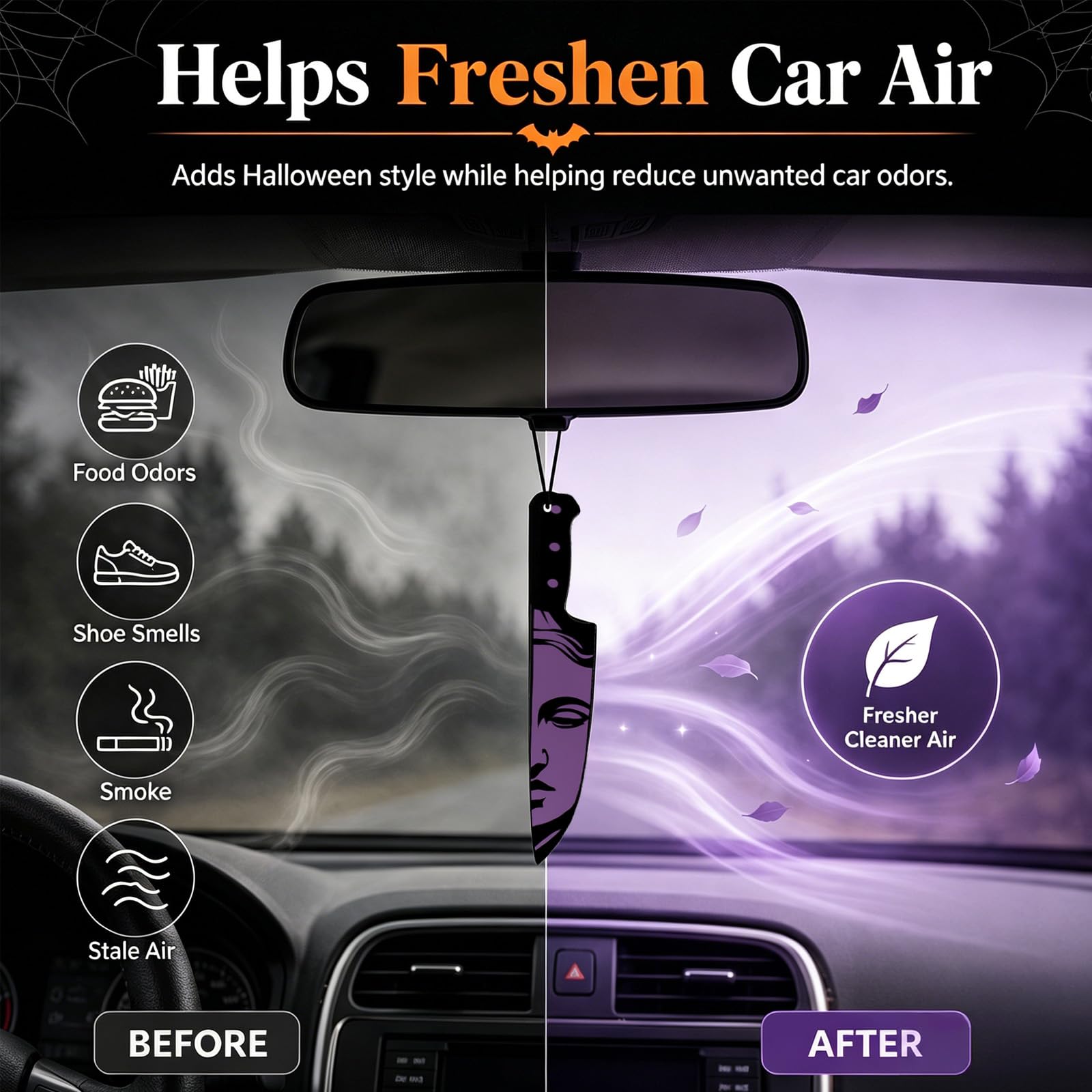 spooky design air freshener for car interior