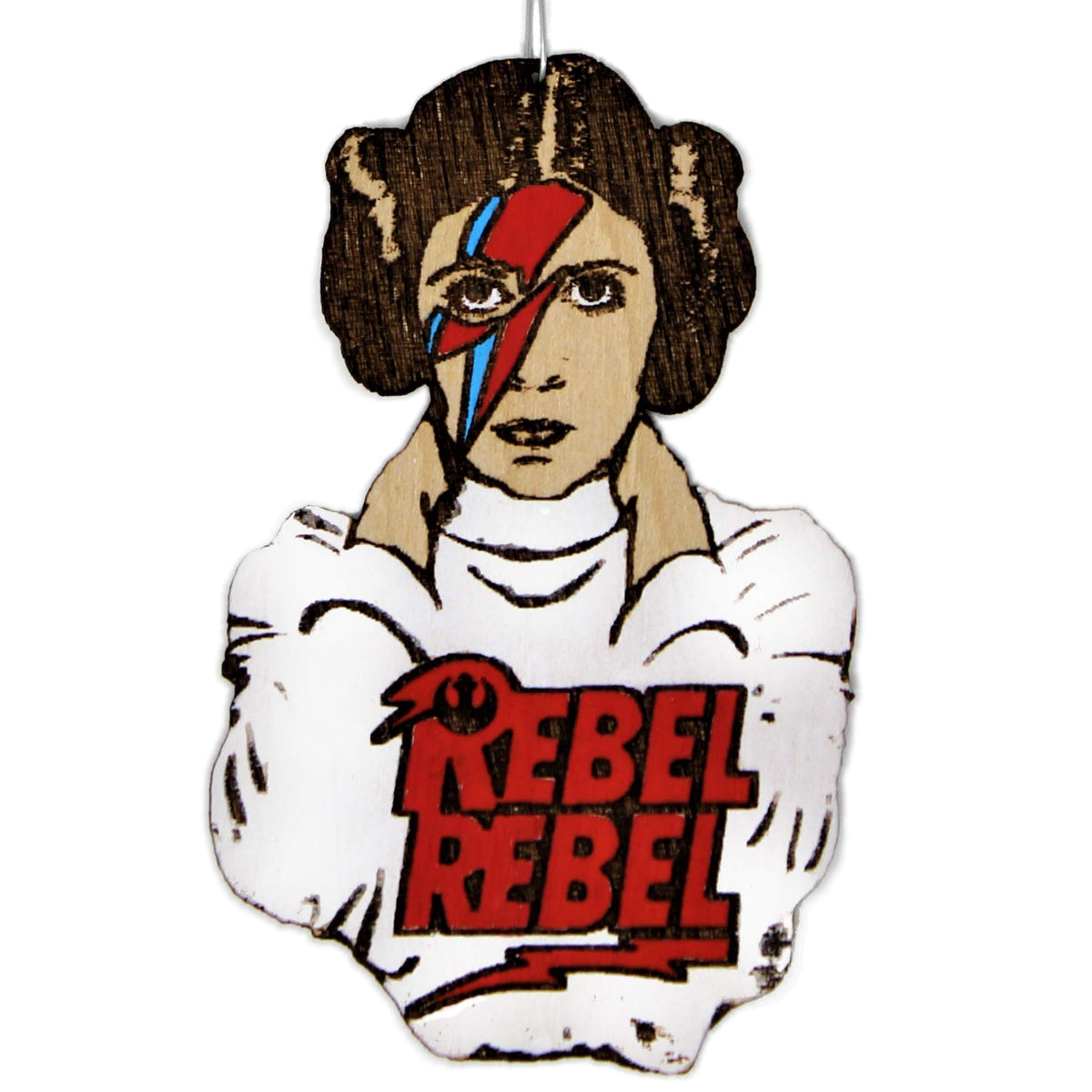 Rebel Rebel Christmas Ornament on birch wood