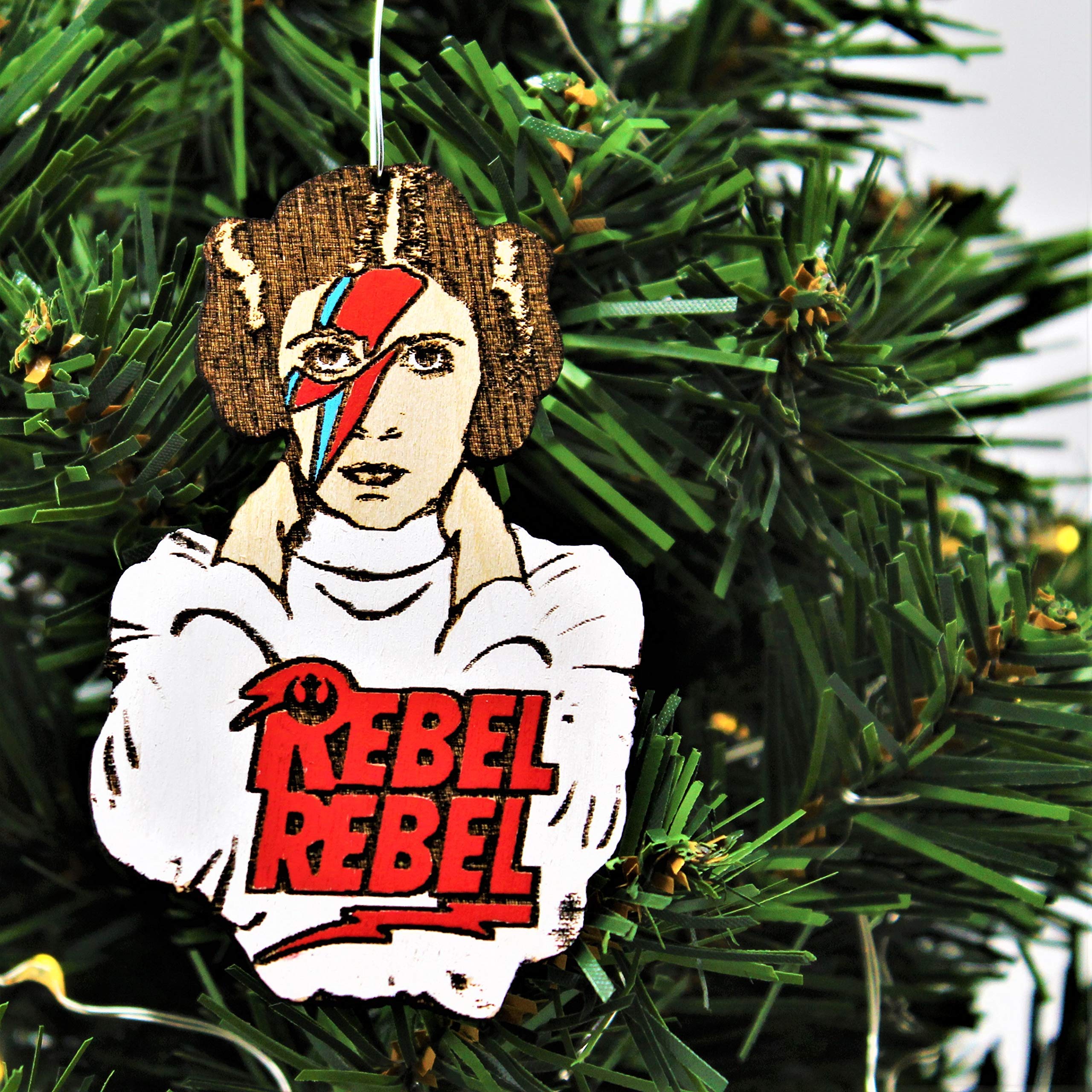 Hand-painted sci-fi ornament Portland studio