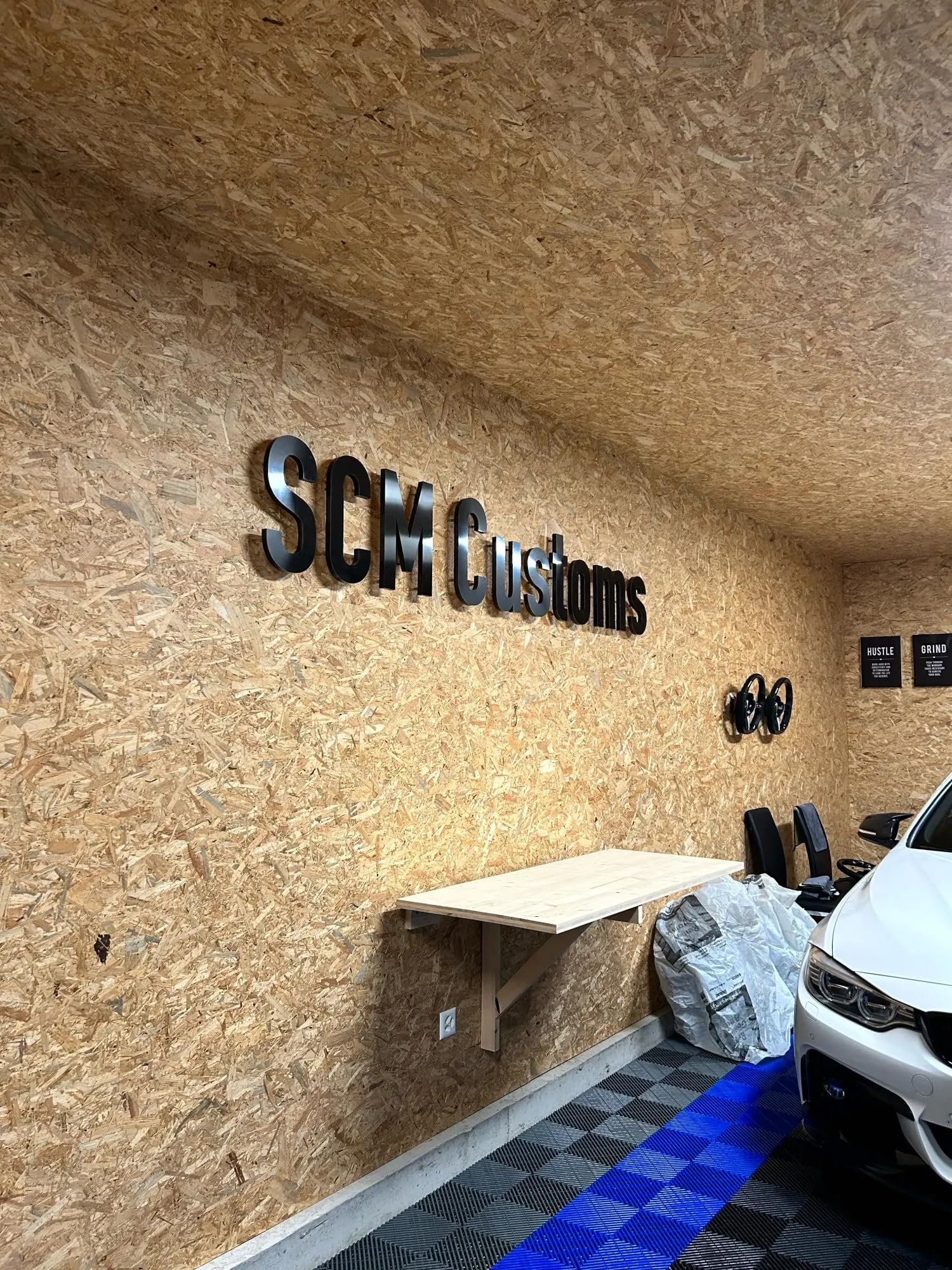 Custom font and symbol options for metal logo signage