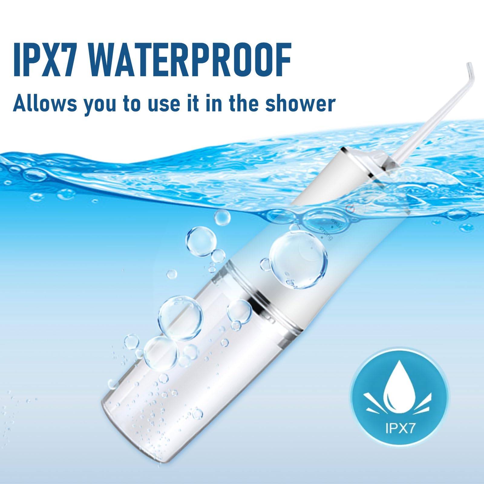 Rechargeable 2000mAh battery water flossing device