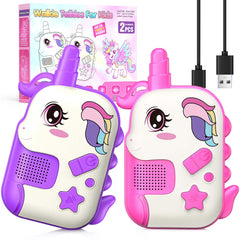 Rechargeable unicorn walkie talkies for girls in 2 pack