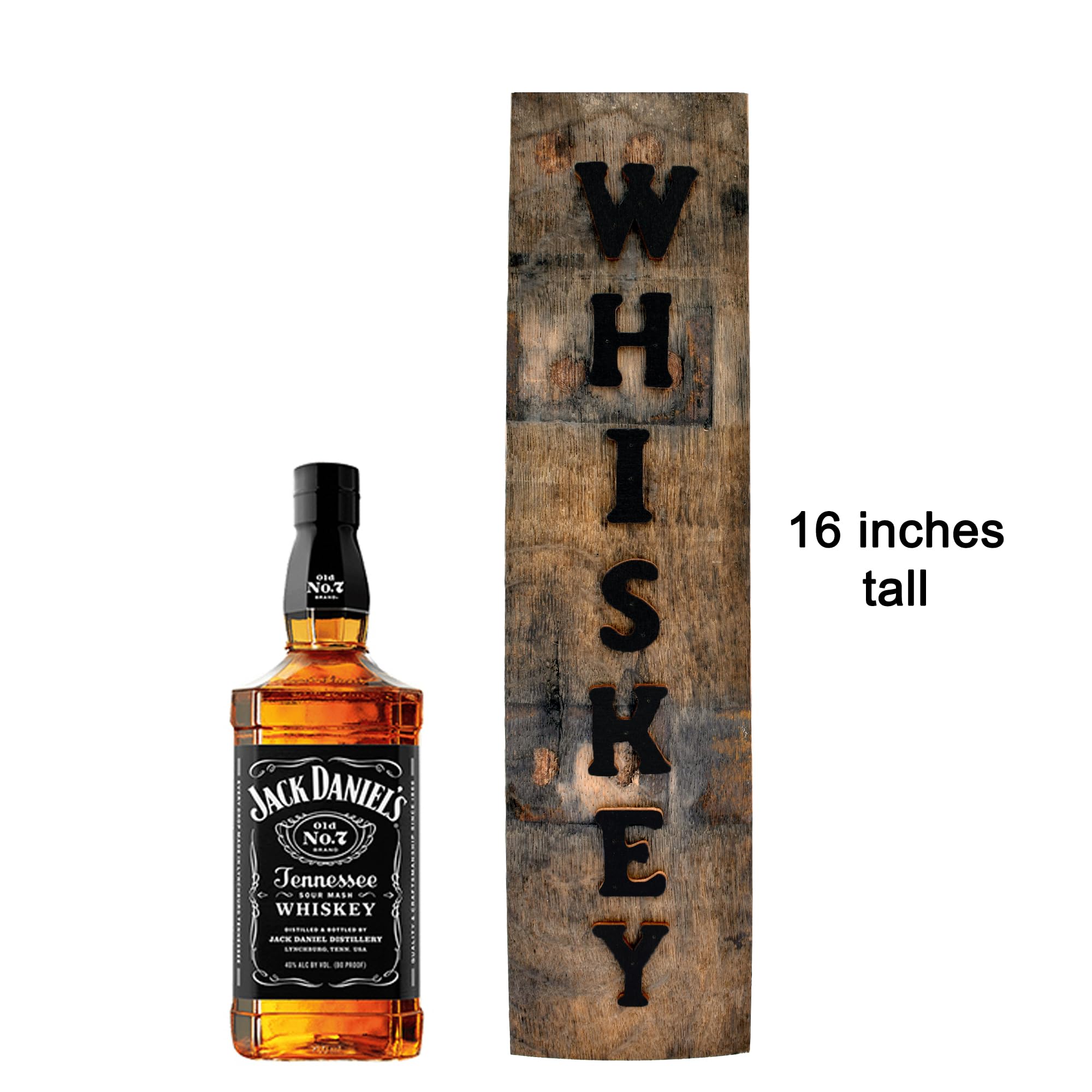 Whiskey barrel stave sign ready to hang on wall