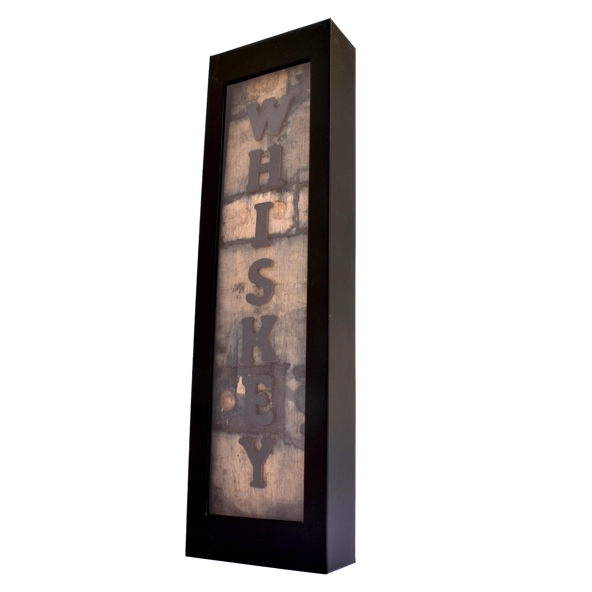 Individual character sign from reclaimed whiskey barrel stave