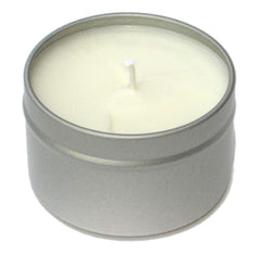 Reclosable metal tin candle with Lilac and Gooseberry fragrance