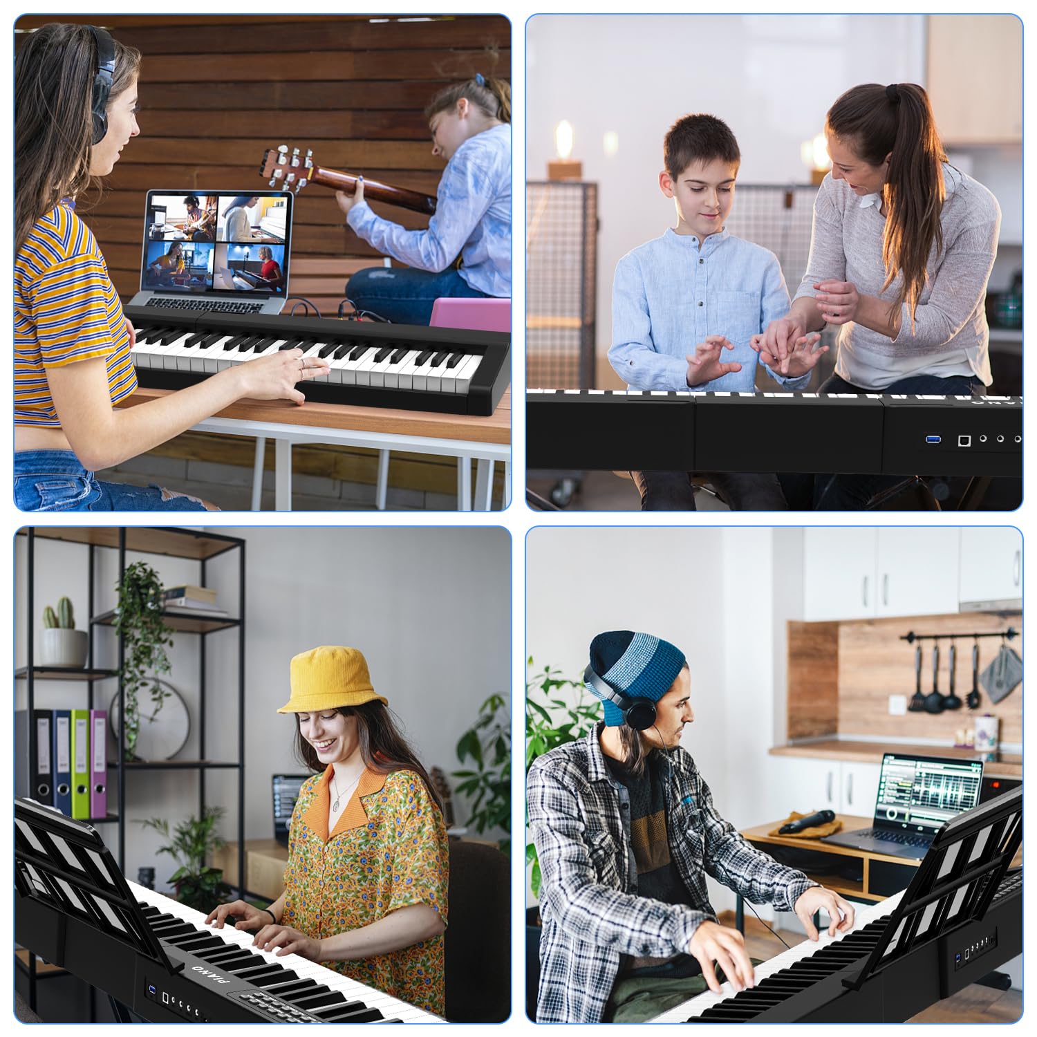 Beginners adults friendly electronic keyboard with recording