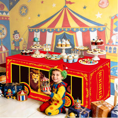 rectangle animal table cover for carnivals and birthdays