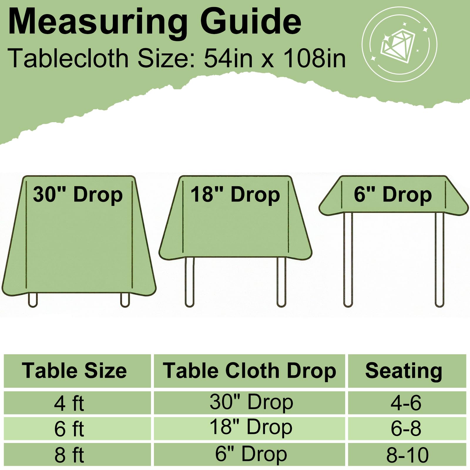 54 x 108 inch rectangle tablecloth misaya
