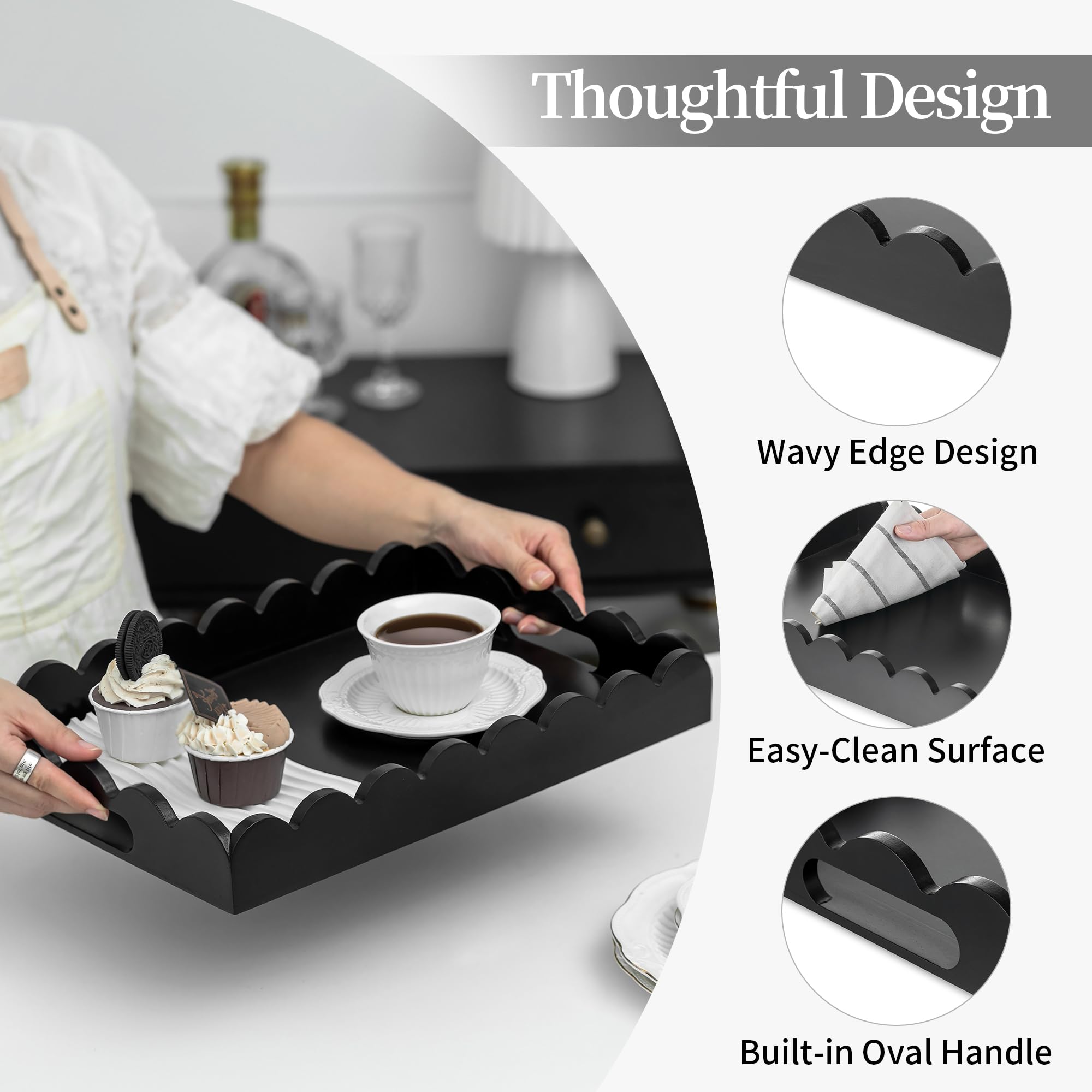 Tray dimensions 15.75 x 11.6 x 2.17 inches Hanobe
