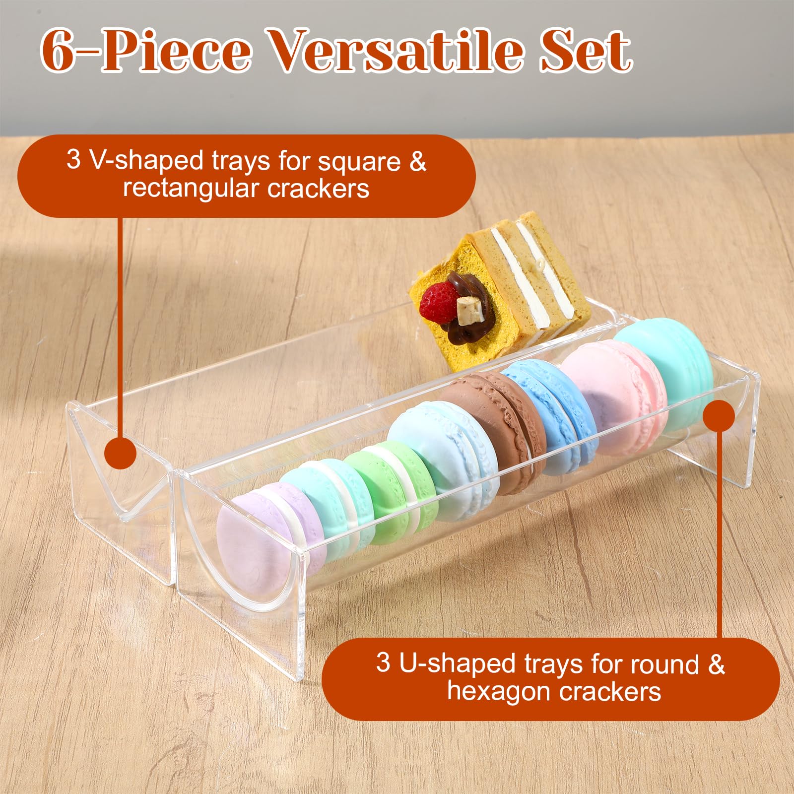 Rectangular food display stands for home entertaining