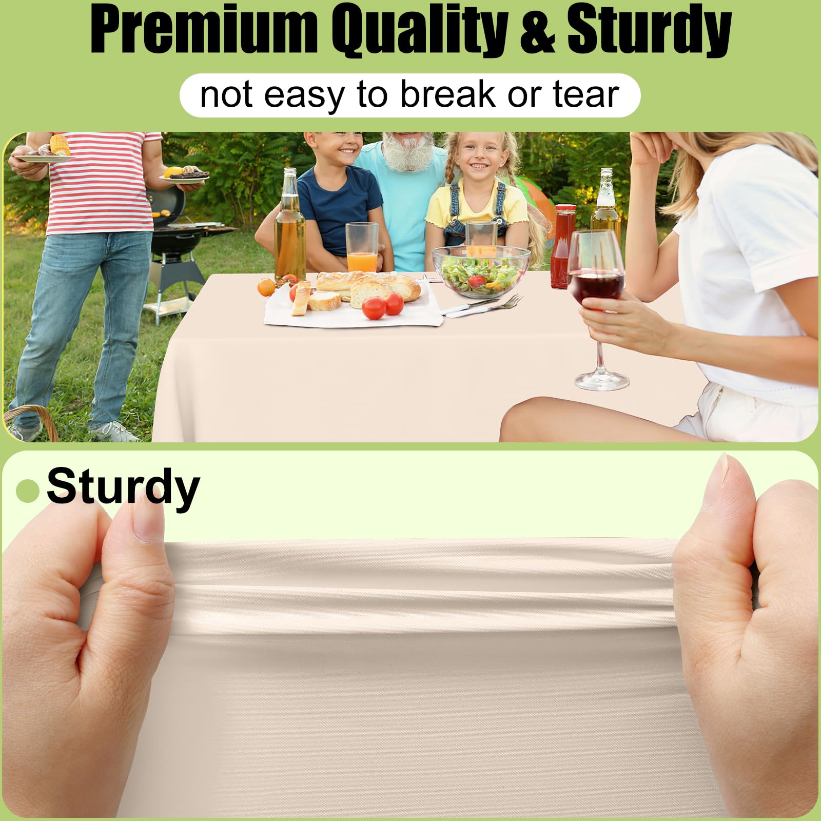 ivory disposable table cover for party