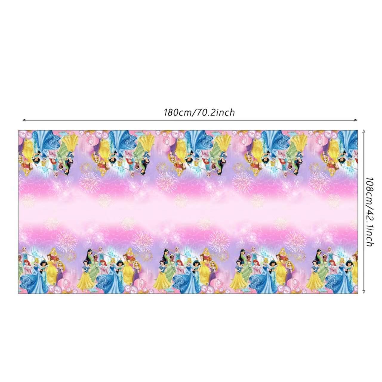 Durable princess table cover protects tables from spills