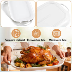 12.2 x 7.36 x 1.18 inch ceramic serving trays stackable