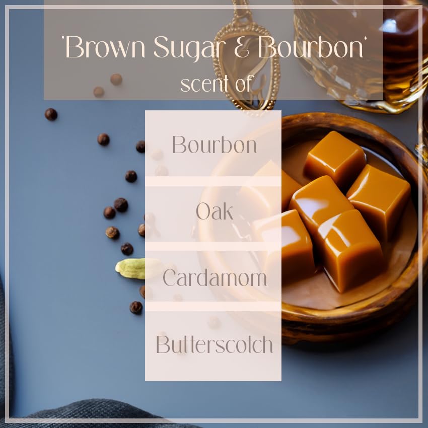 Recyclable glass jar Brown Sugar & Bourbon candle