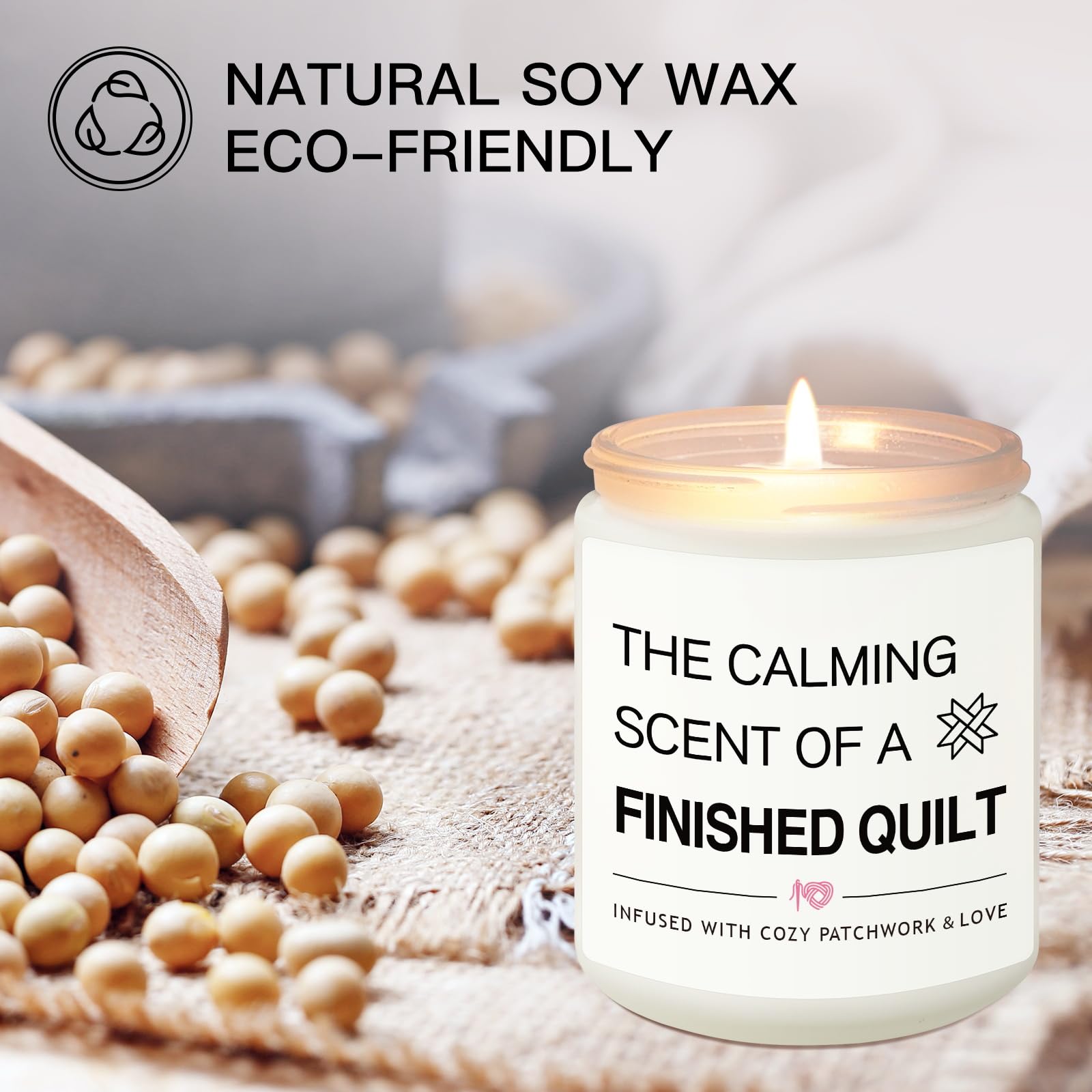 Long lasting 50+ hour burn sewing candle