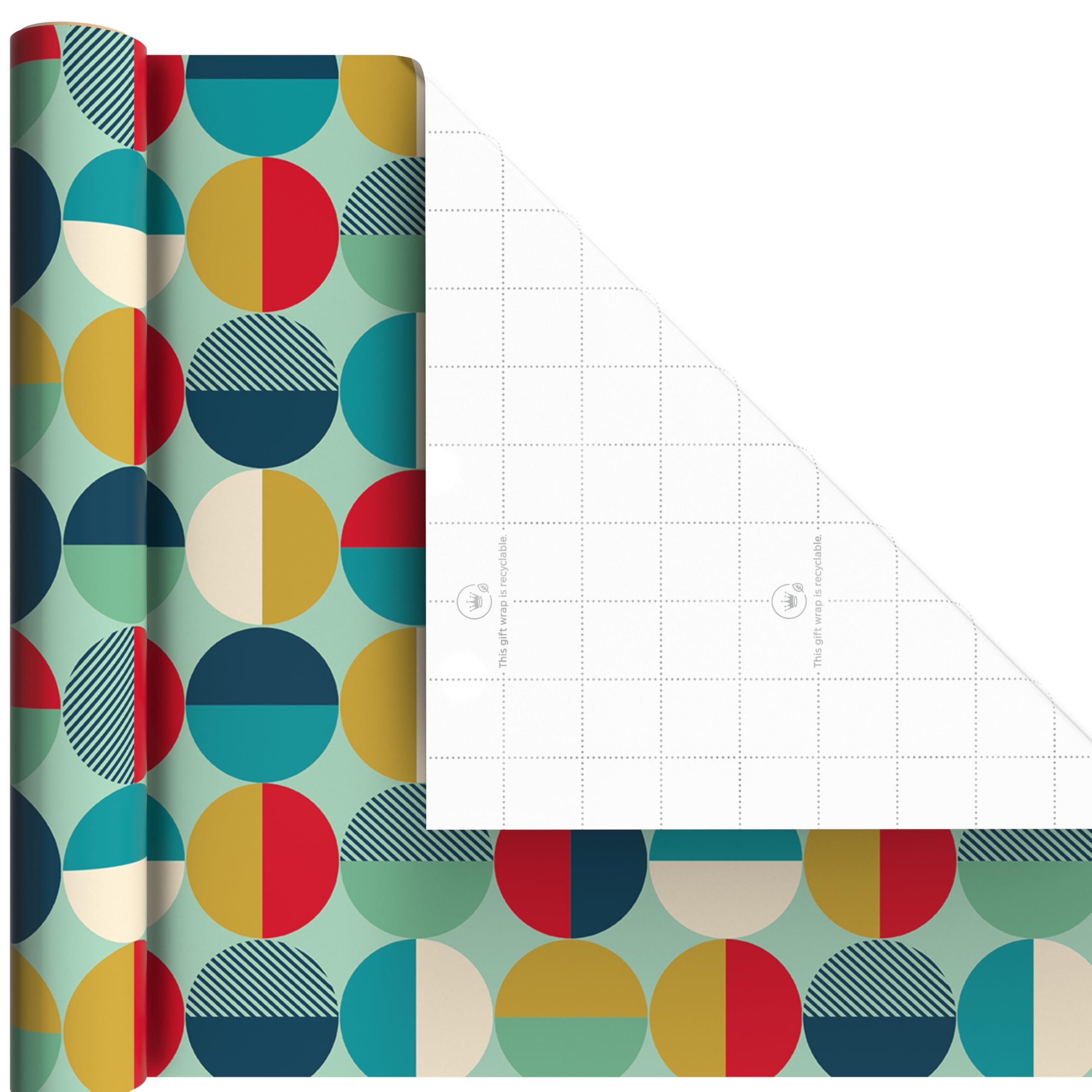 60 square feet total Hallmark gift wrap set navy teal colors