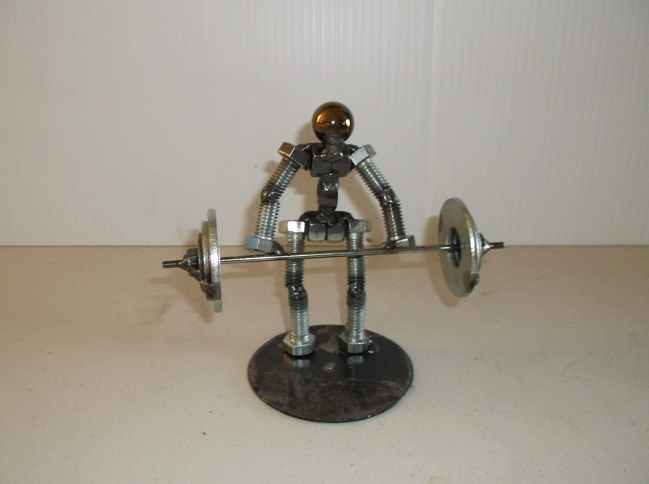 Recycled bolts nuts and bearings used in figurine