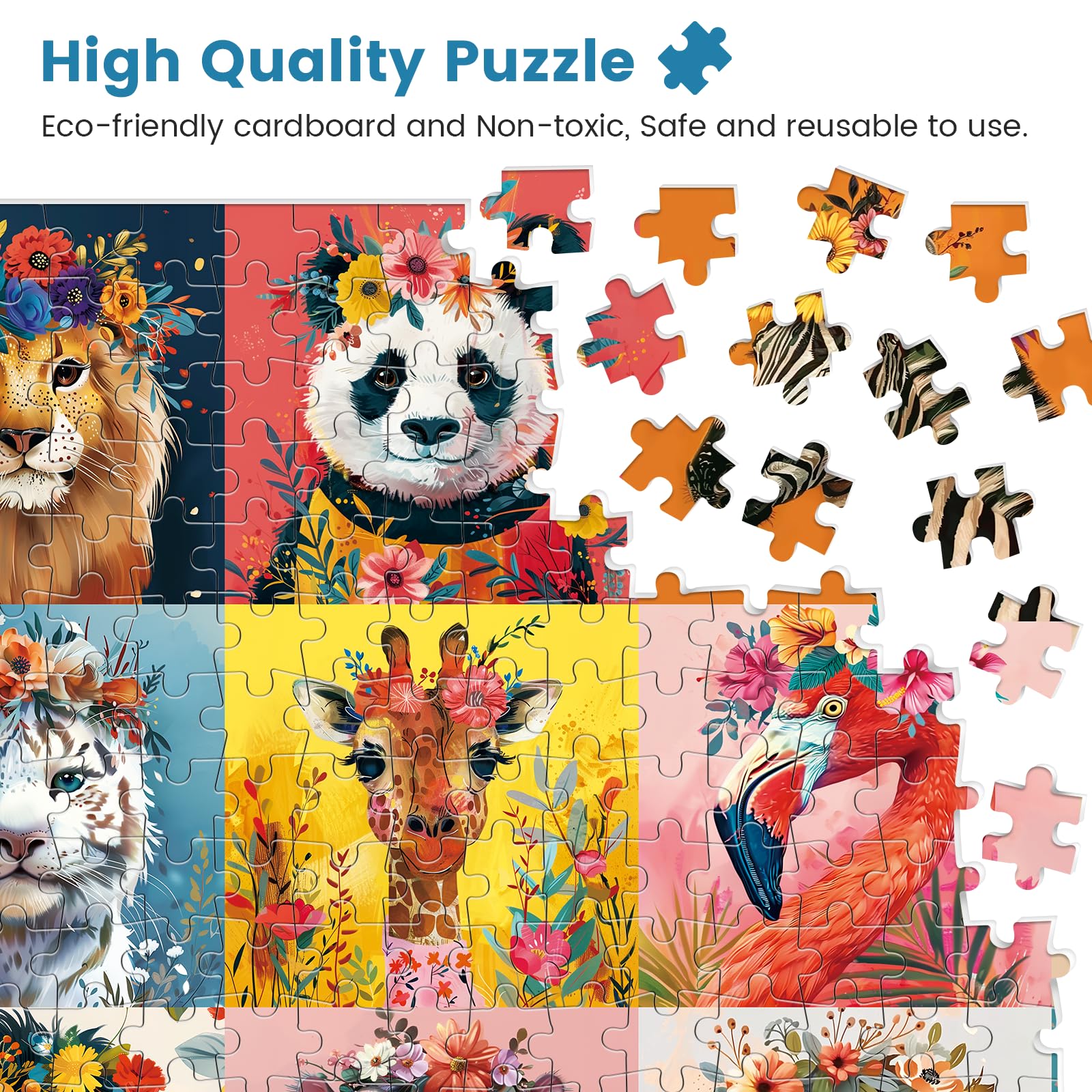 recycled cardboard puzzle material with non-toxic ink