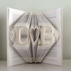 Decorative keepsake for home display from recycled book pages