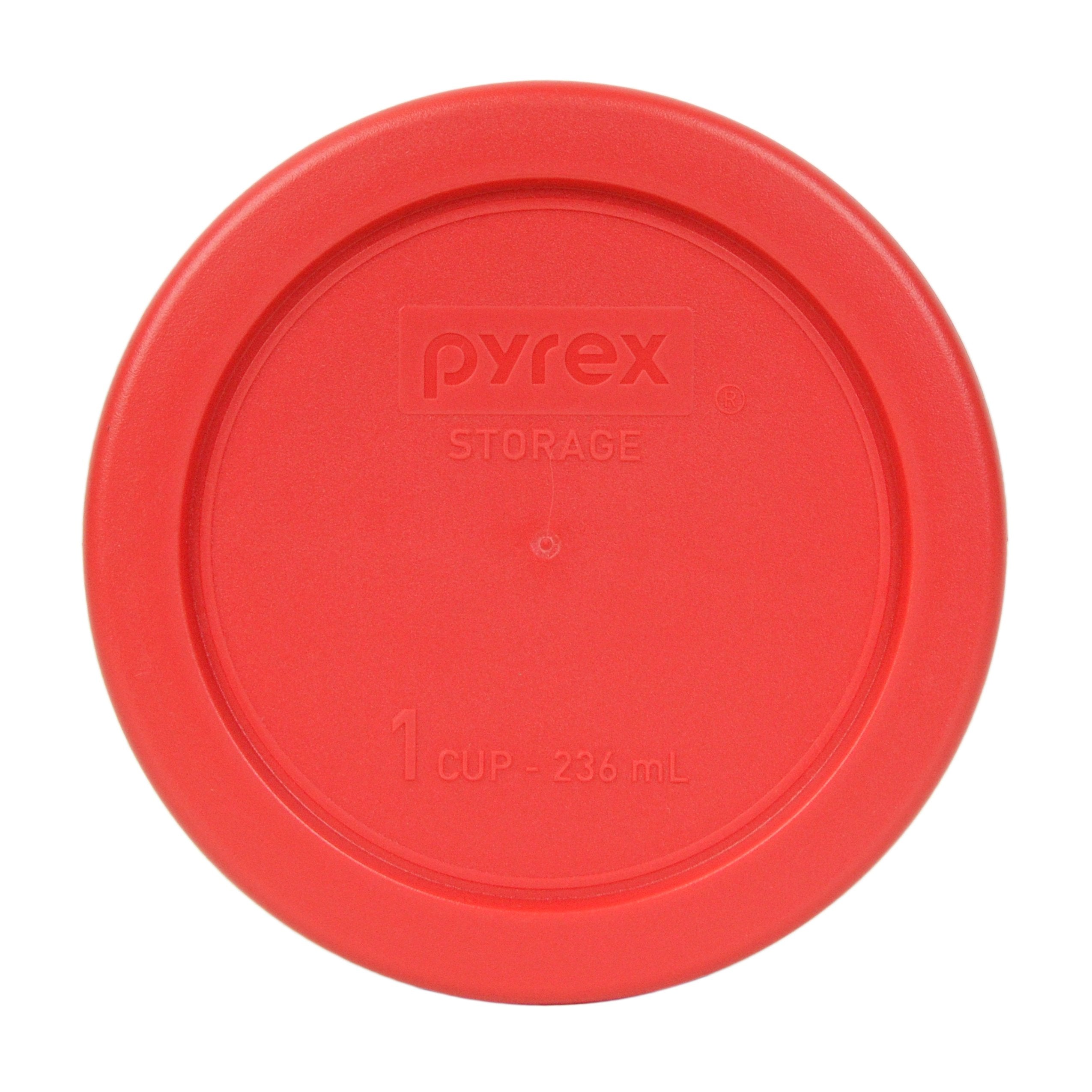 Red 1-Cup Pyrex plastic lid for storage use