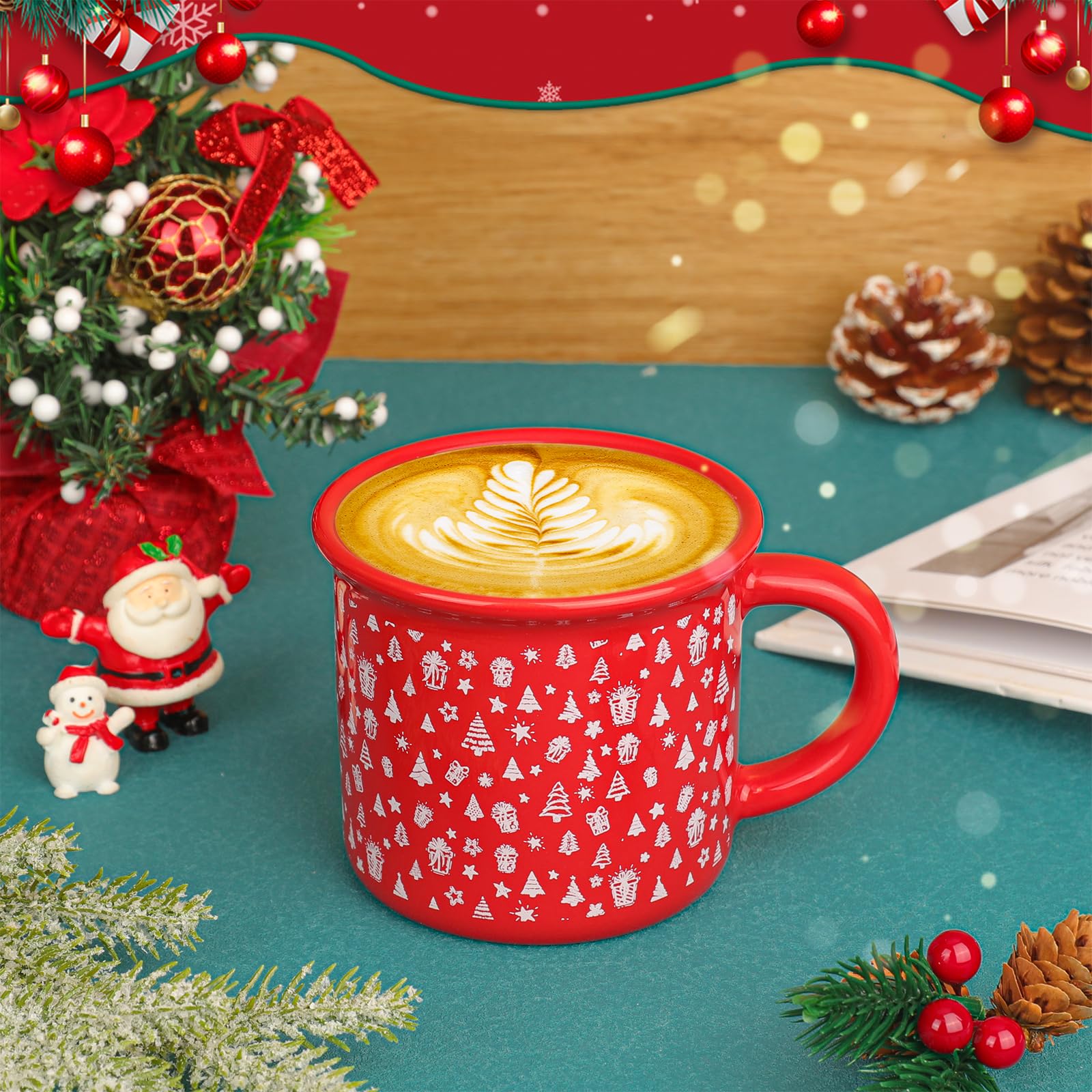 260ml red ceramic mug image