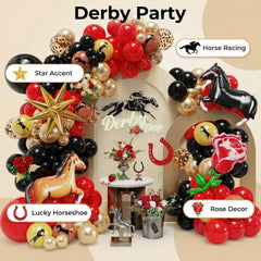 Red black gold latex balloons colors