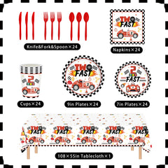tablecloth 108x55 inch for two fast birthday party
