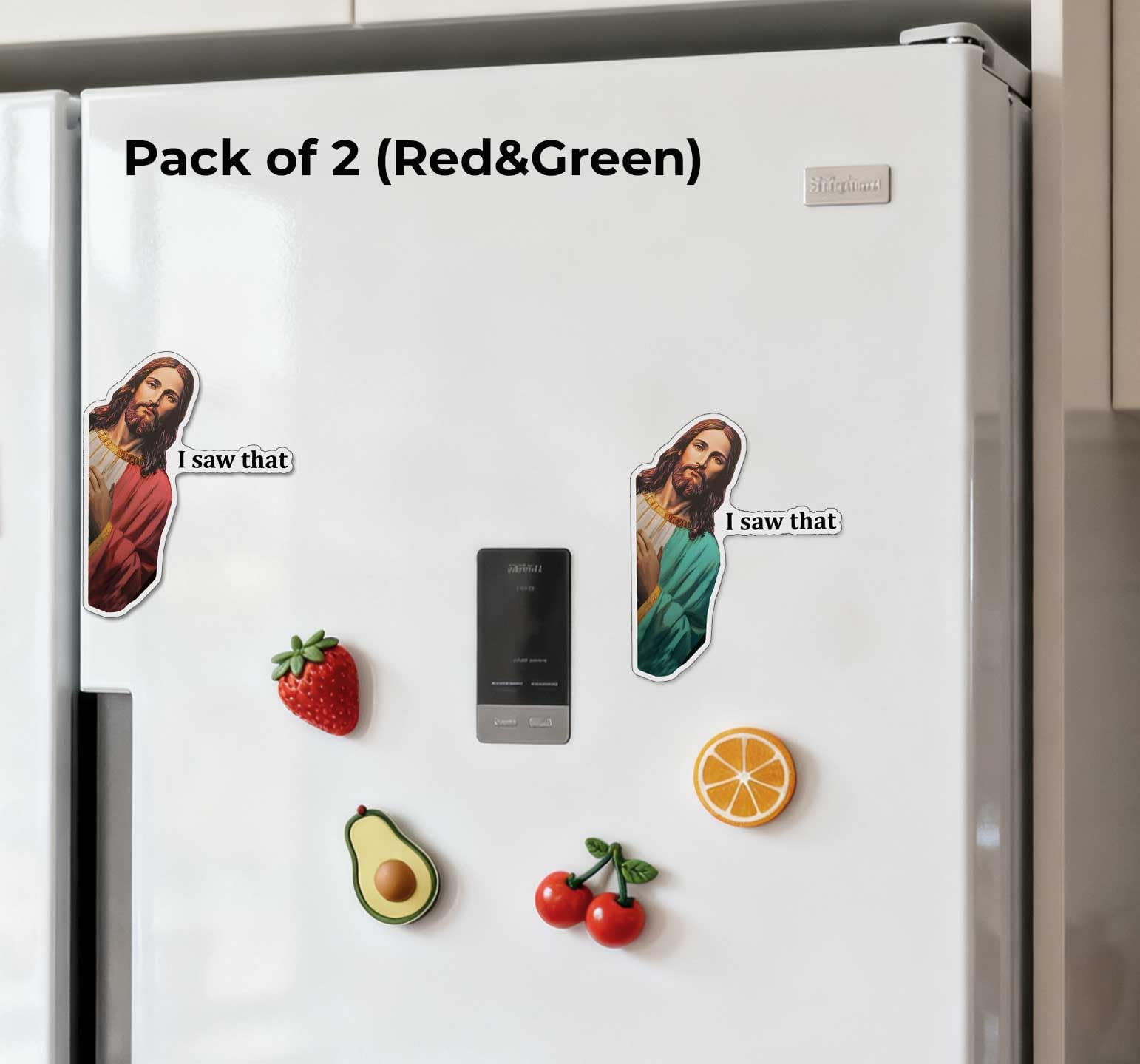 Funny Christian humor magnet for kitchen or car