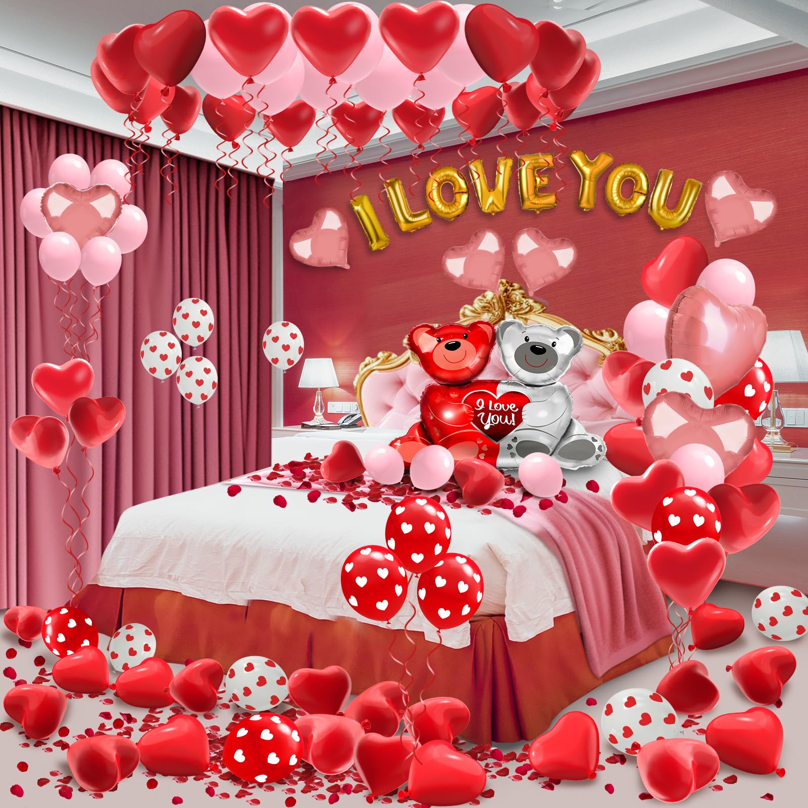 red heart balloons 10in included in kit