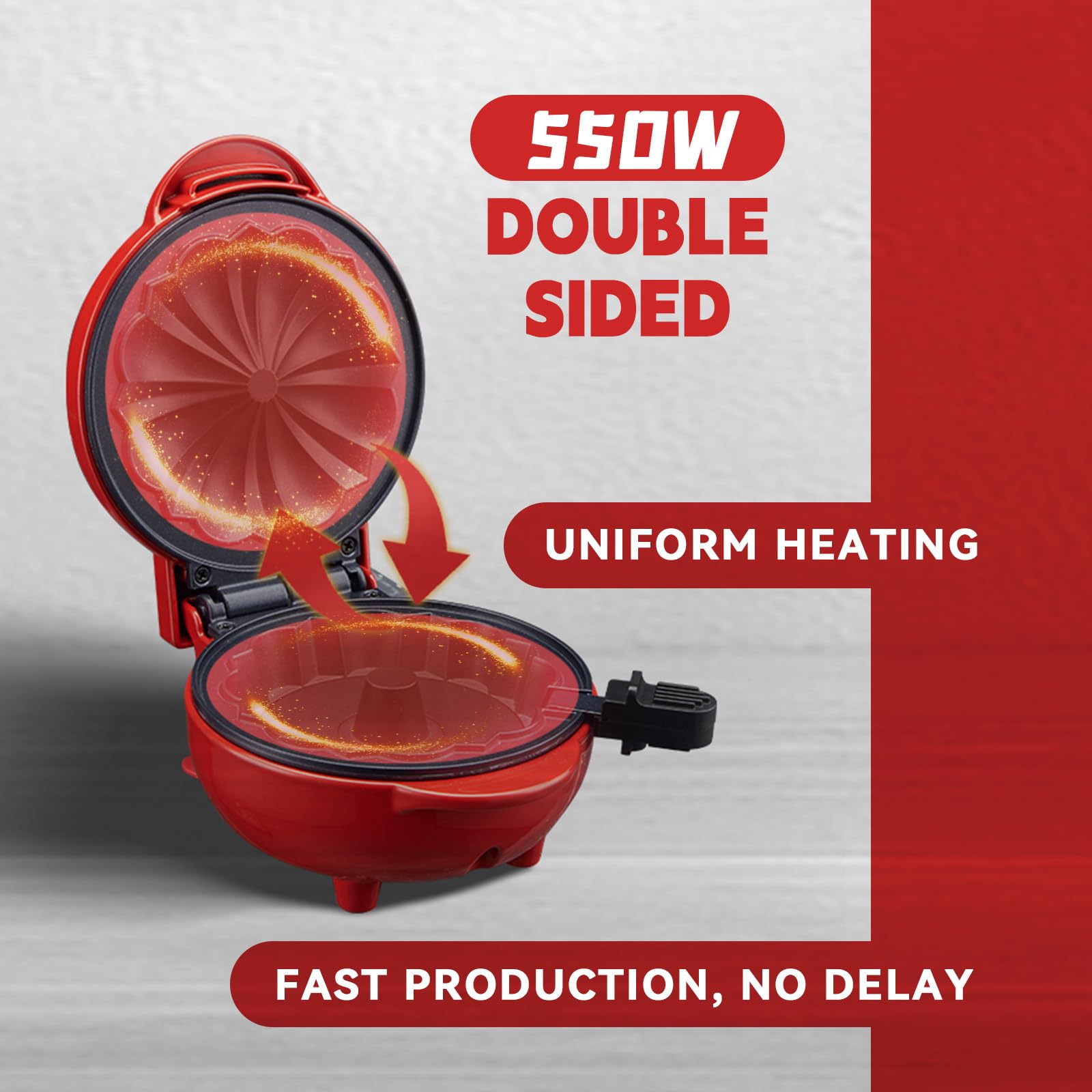 Removal tool included for lifting cake from maker