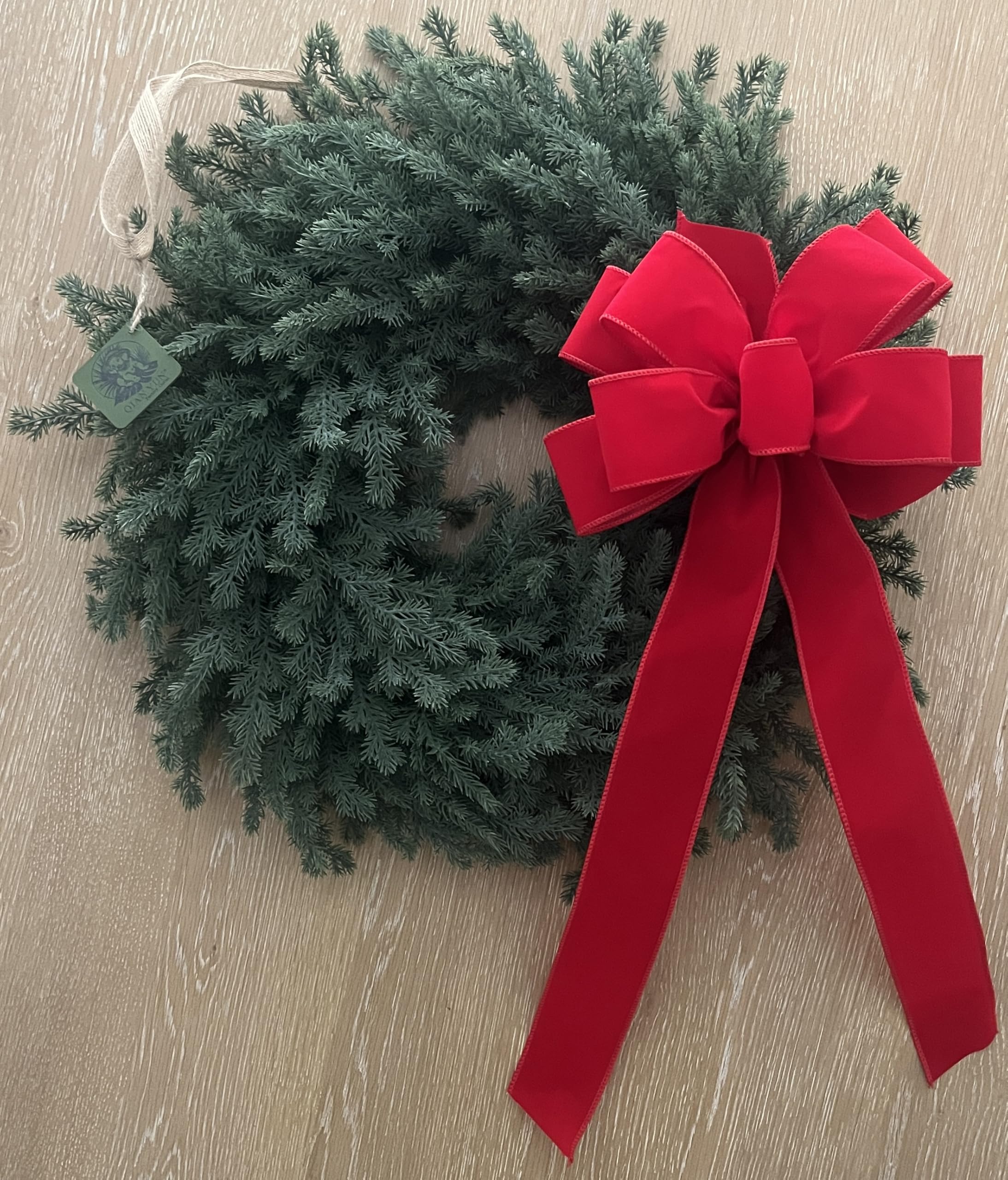 Indoor outdoor weather resistant velvet bow