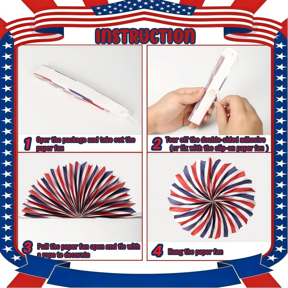 Red white blue stars pack for 250th decor