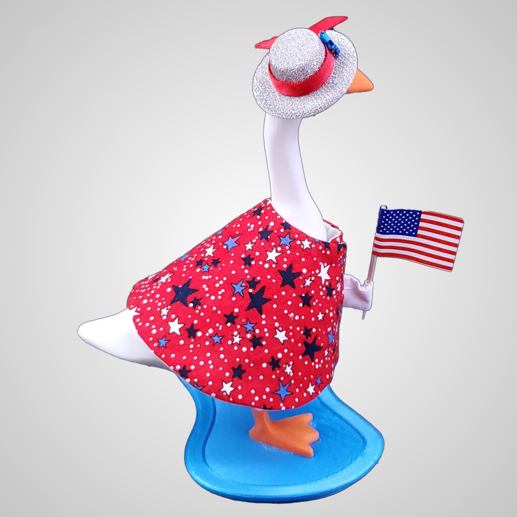 7 inch desk goose wearing dress and hat set
