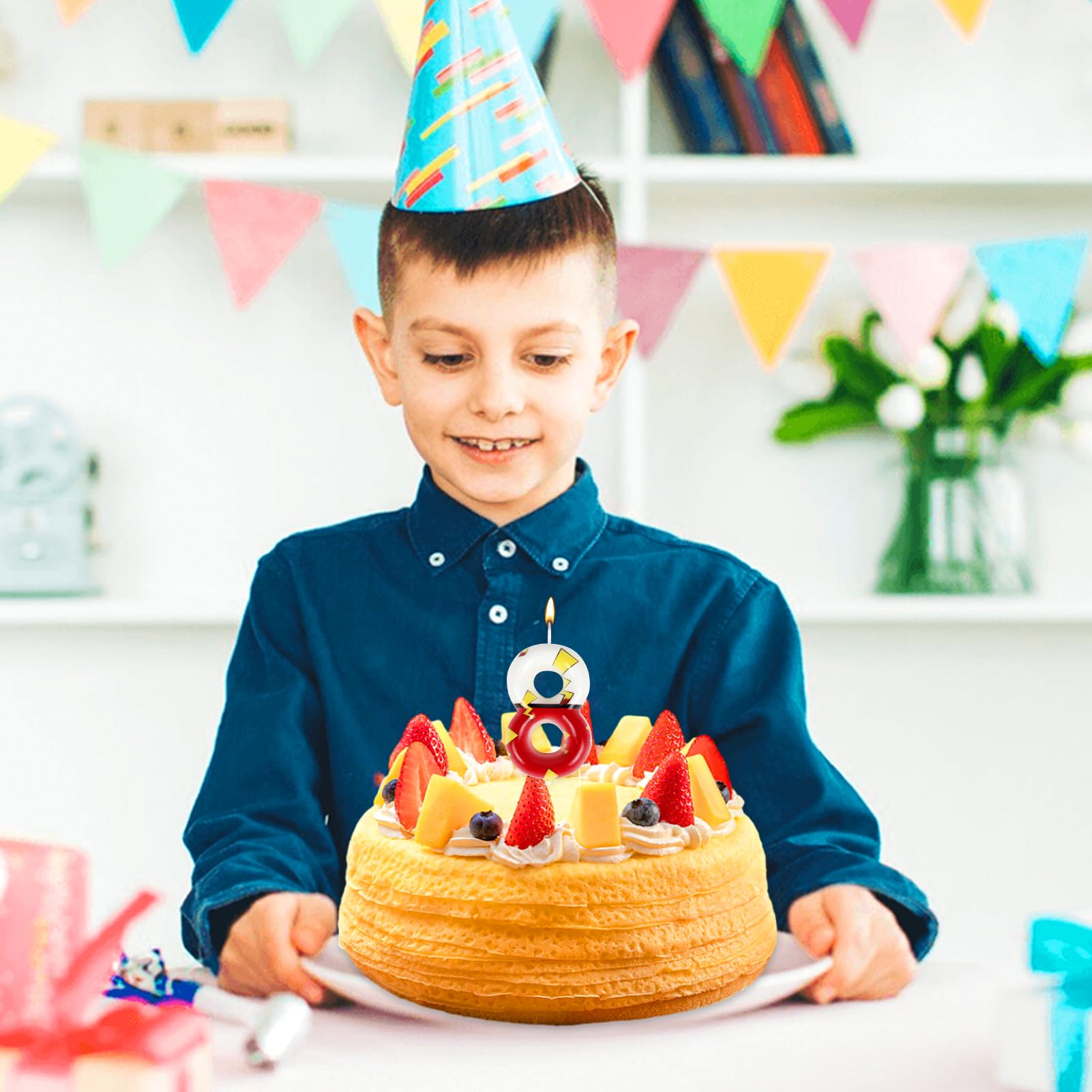 Includes 1 cartoon theme birthday candle in package