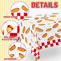 Disposable waterproof rectangle tablecloth made of plastic