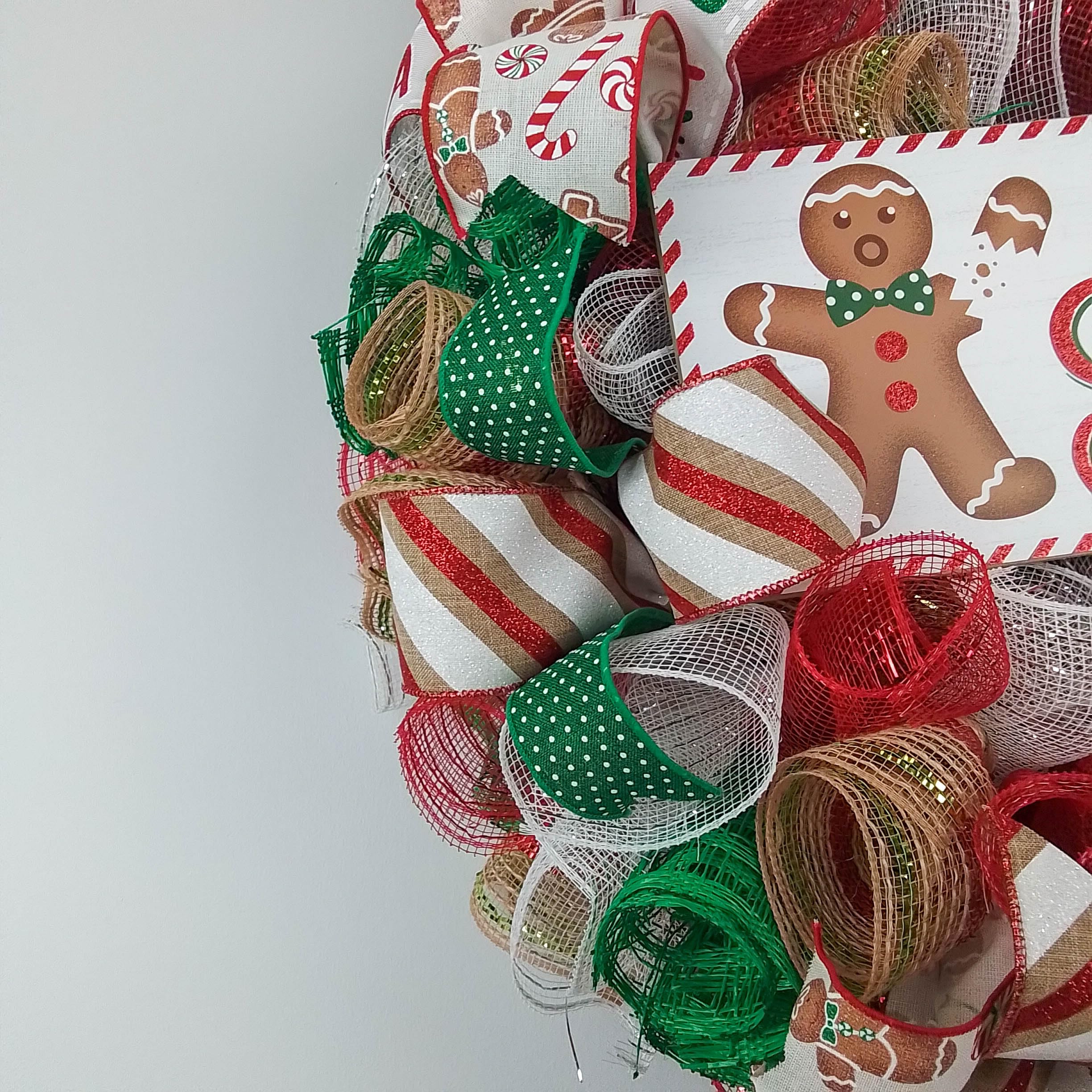 Wreath ready to ship Oh Snap Gingerbread Wreath