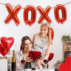 Large red XOXO Balloons for valentines
