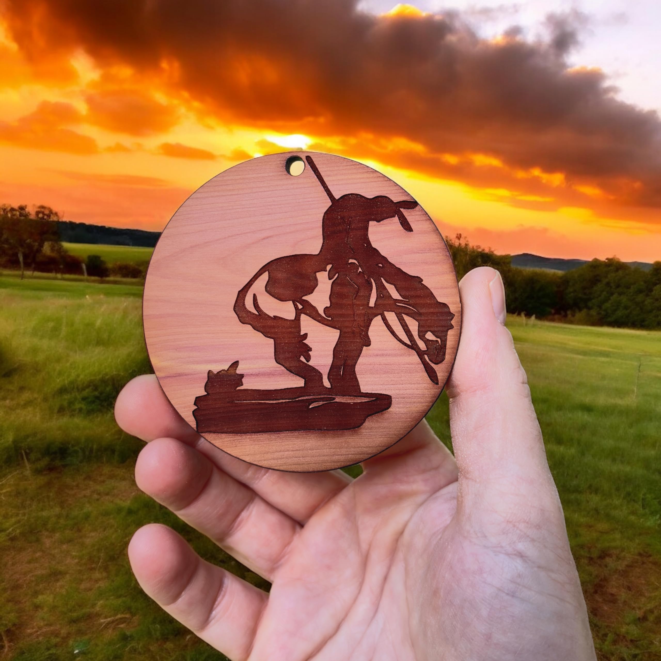Great Christmas Gift cedar ornament
