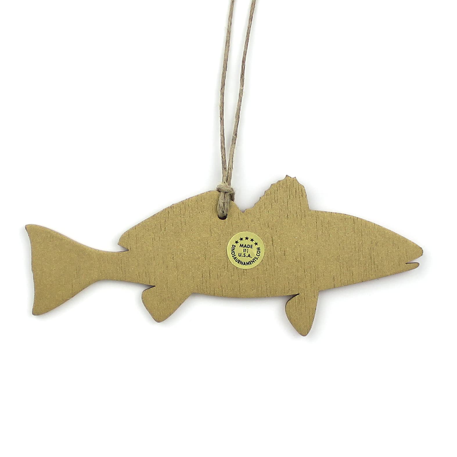 Redfish Christmas Ornament size approx 5.25 x 2.25 x 0.125 inches