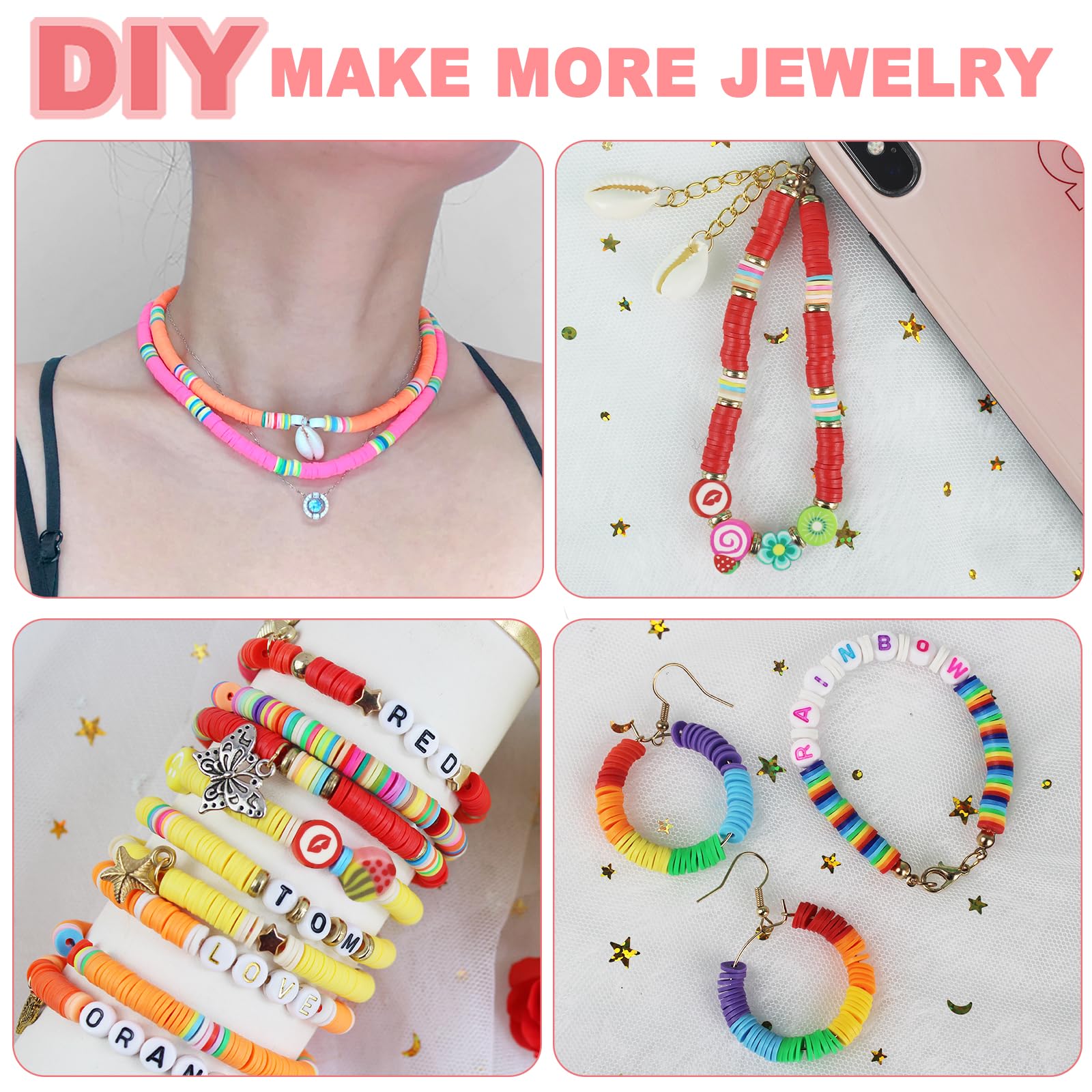 Redtwo 500 charms in kit for bracelet making gift set