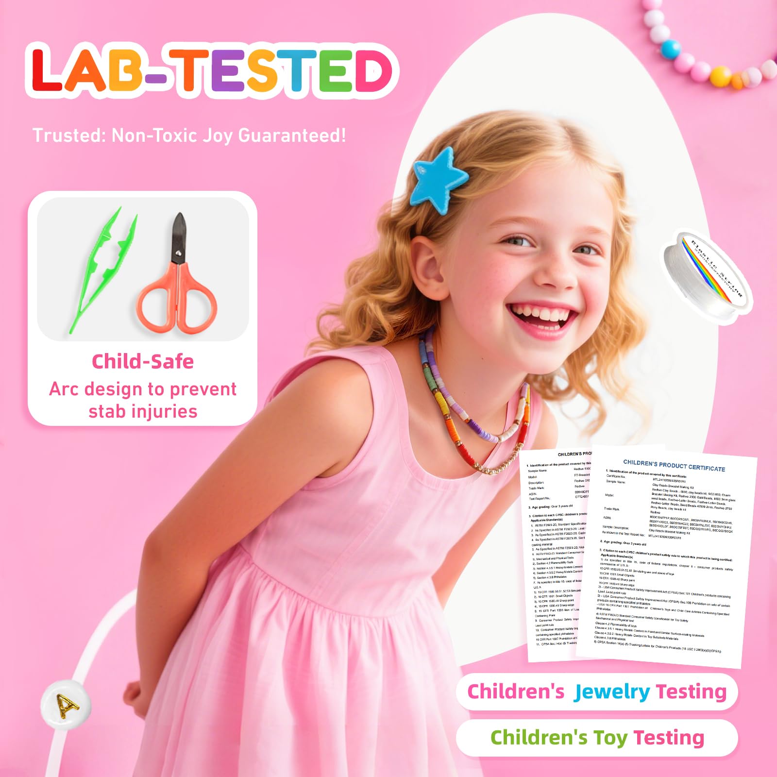 Plastic tweezers included for bead crafting Redtwo kit