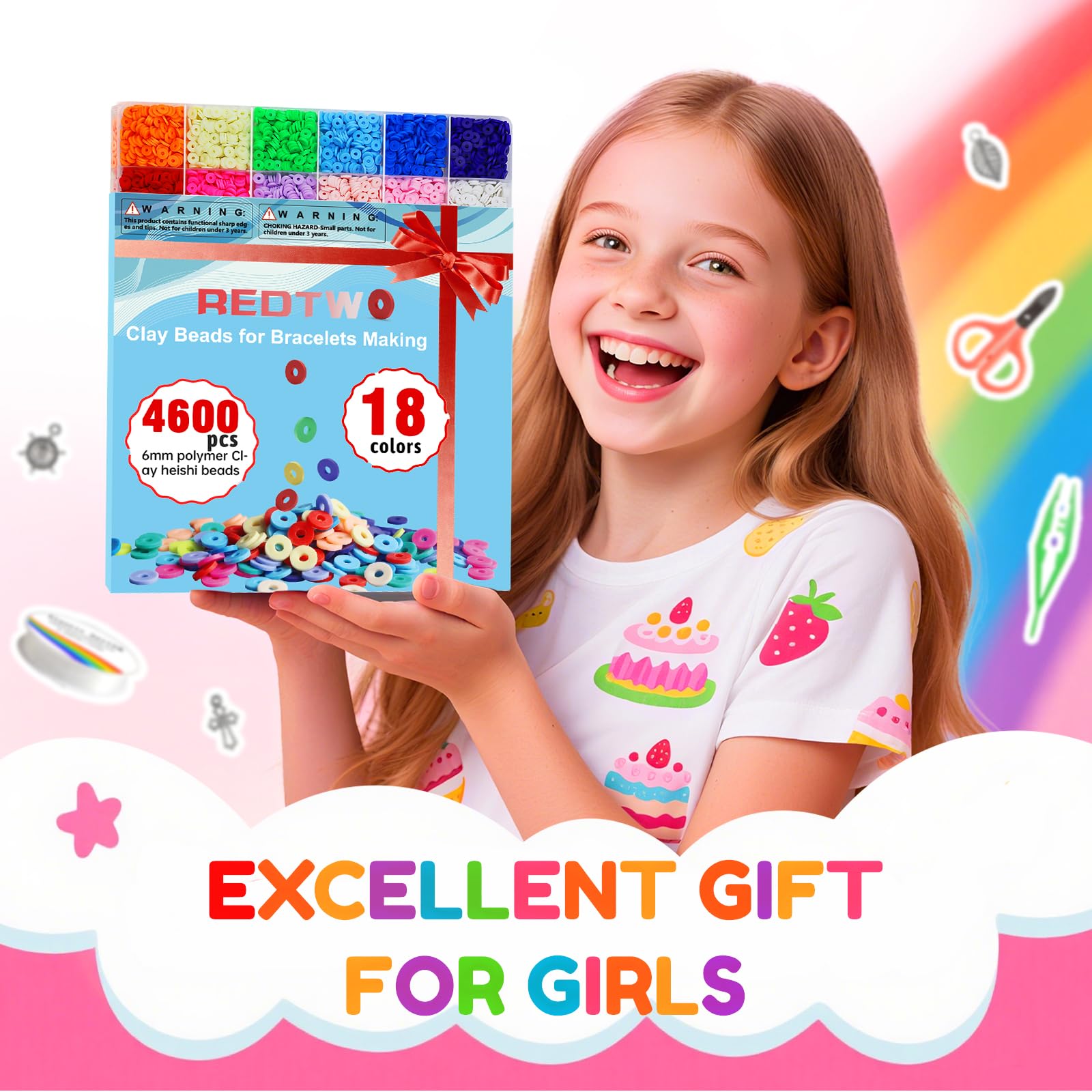 Stretchy strings and scissors included in Redtwo kit