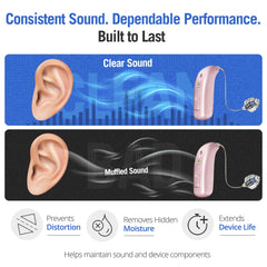 Hearing aids AirPods and earbuds inside Redux dryer
