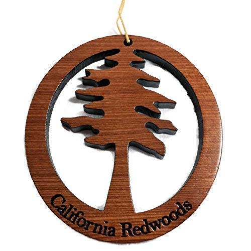 Redwood Tree Christmas Ornament handmade in USA