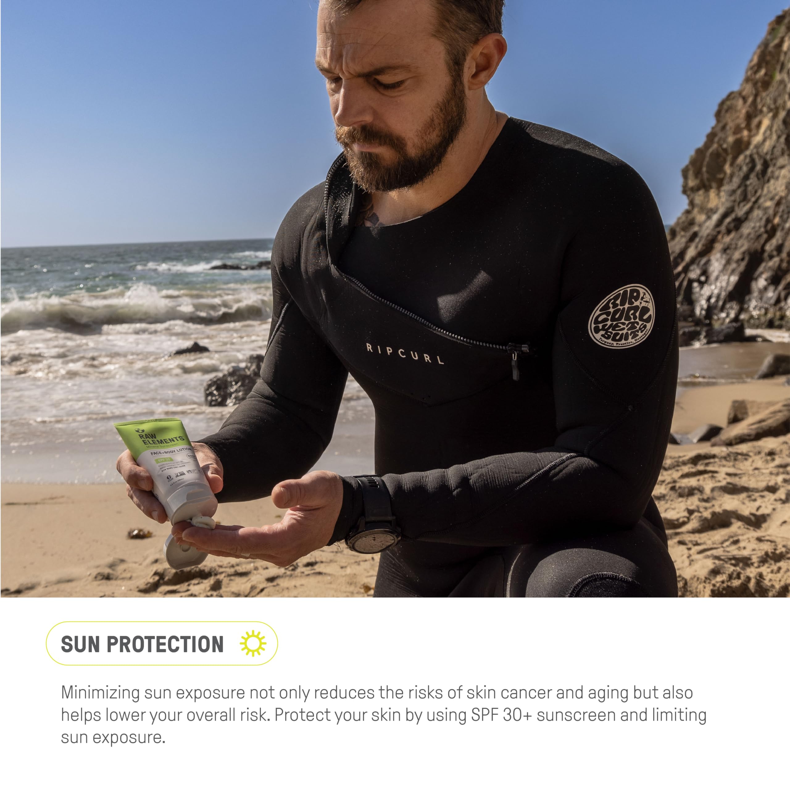 Non-nano zinc oxide reef-safe sunscreen