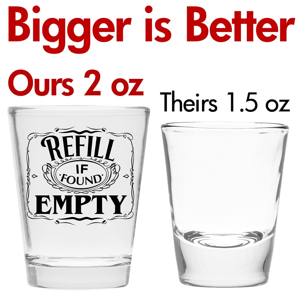 Dishwasher and microwave safe shot glass with heat fused ink