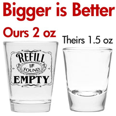 Dishwasher and microwave safe shot glass with heat fused ink