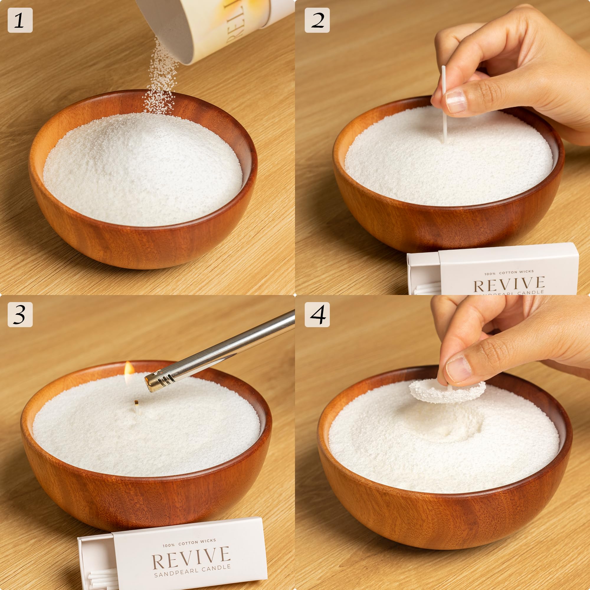 Bead candle refill making kit box and components