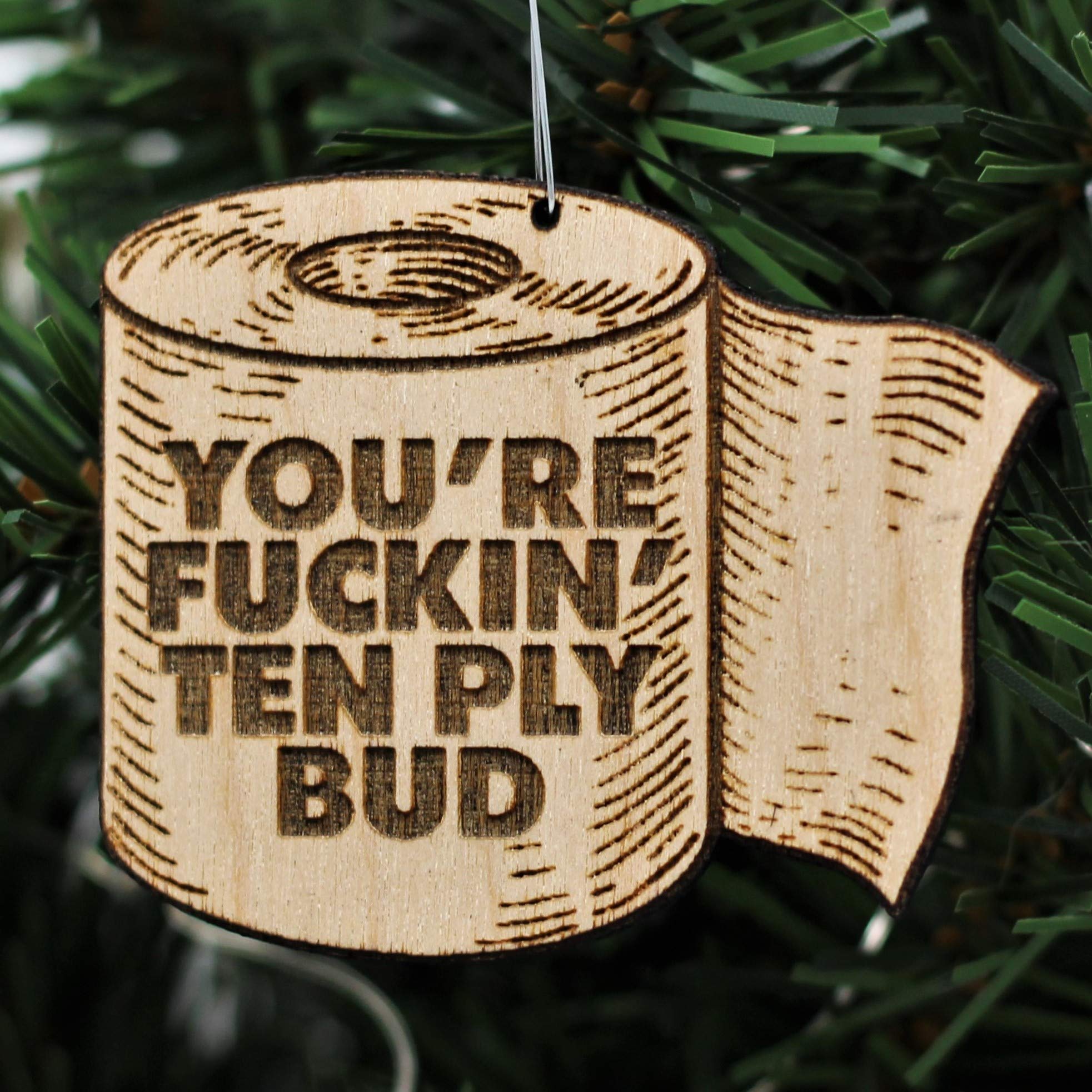 Reforested birch wood ornament from Pacific Northwest studio