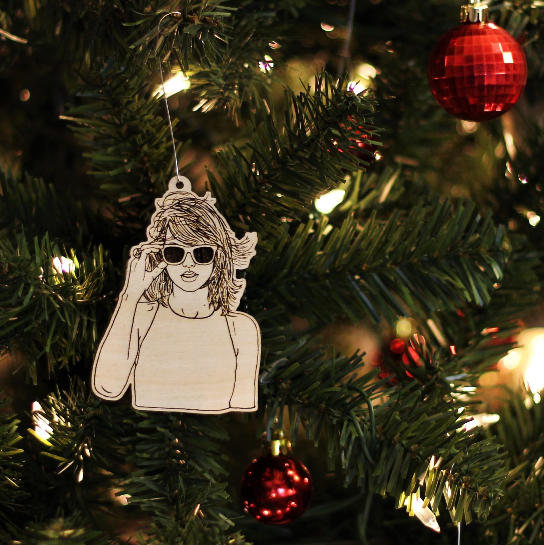 Reforested birch wood ornament crafted in Portland studio